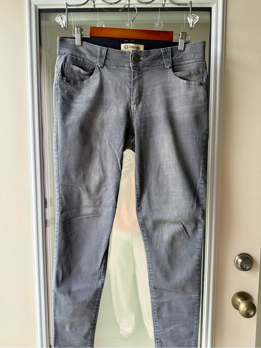 Democracy Men's Slim Straight Gray Jeans